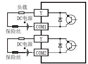 FX2N-8EYT輸出回路接線(xiàn)